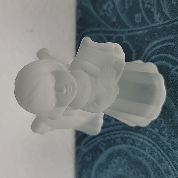 Christmas 4 Frosted Glass Musician Angel Candleholders - Picture 6 of 11
